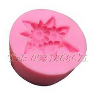 Khuôn rau câu silicon hoa cúc chùm - Mã số 86