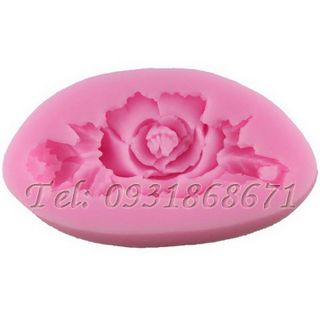 Khuôn rau câu silicon hoa hồng kèm nụ - Mã số 71