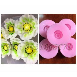 Khuôn rau câu silicon hoa anh túc - Mã số 9