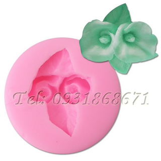 Khuôn rau câu silicon hoa rum đôi - Mã số 52