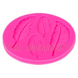 Khuôn rau câu silicon 4 lông chim - Mã số 30