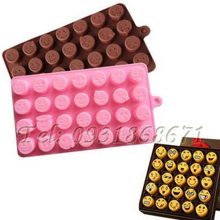 Khuôn rau câu silicon hình mặt cười - Mã số 101