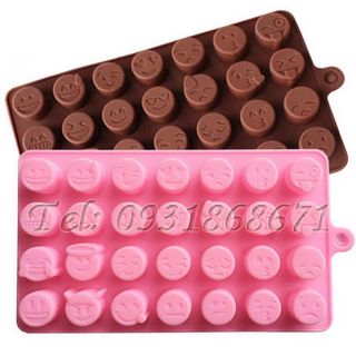 Khuôn rau câu silicon hình mặt cười - Mã số 101
