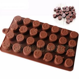 Khuôn rau câu silicon hình mặt cười - Mã số 101