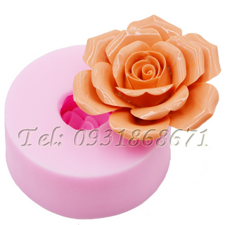 Khuôn rau câu silicon hoa hồng cánh nhọn – Mã số 252