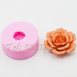 Khuôn rau câu silicon hoa hồng cánh nhọn – Mã số 252