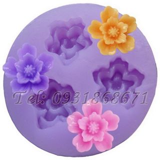 Khuôn rau câu silicon 3 hoa - Mã số 33
