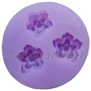 Khuôn rau câu silicon 3 hoa - Mã số 33