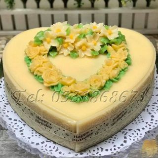 Khuôn rau câu silicon tim hoa hồng - Mã số 39
