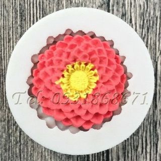 Khuôn rau câu silicon hoa thược dược - Mã số 34