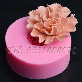 Khuôn rau câu silicon cẩm chướng cánh xoăn - Mã số 227