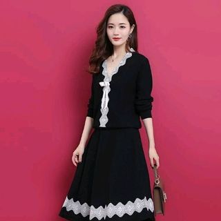 set bộ len thêu