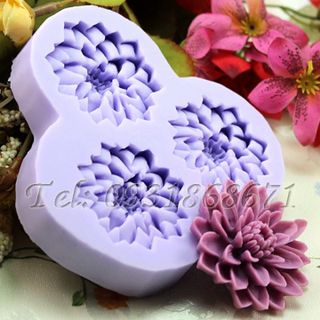 Khuôn rau câu silicon hoa thược dược - Mã số 214