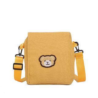 túi vải đeo chéo nữ tính thêu hình gấu tx-26