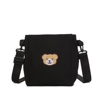 túi vải đeo chéo nữ tính thêu hình gấu tx-26