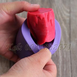 Khuôn rau câu silicon hoa hồng búp - Mã số 7