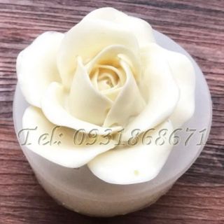 Khuôn rau câu silicon hoa hồng cánh bầu - Mã số 225