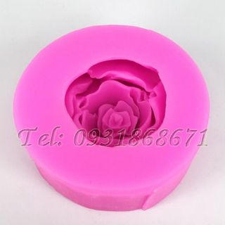 Khuôn rau câu silicon hoa hồng cánh bầu - Mã số 225