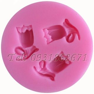Khuôn rau câu silicon 3 hoa tulip - Mã số 3