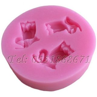 Khuôn rau câu silicon 3 hoa tulip - Mã số 3