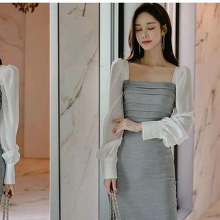 Đầm hàn quốc tay voan