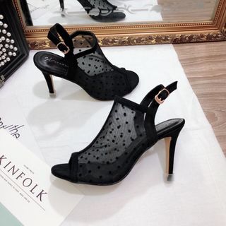 Giày sandal lưới gót nhọn