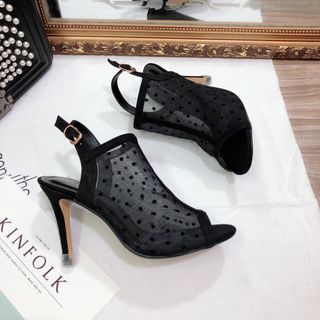 Giày sandal lưới gót nhọn