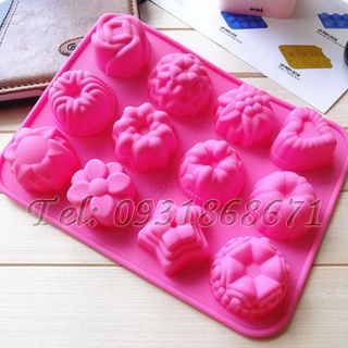 Khuôn rau câu silicon hoa tổng hợp - Mã số 132