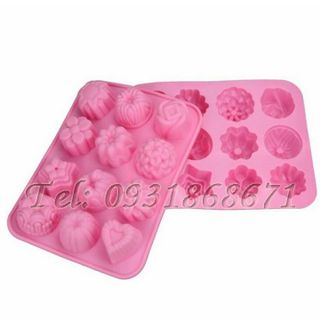 Khuôn rau câu silicon hoa tổng hợp - Mã số 132