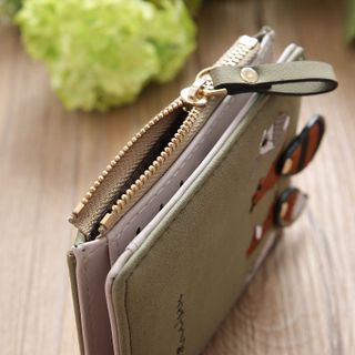 Ví nữ cầm tay mini thời trang sốc nâu nhiều ngăn M1 Shalla