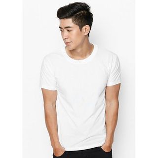 Áo thun trắng trơn cotton CELEB 9B02
