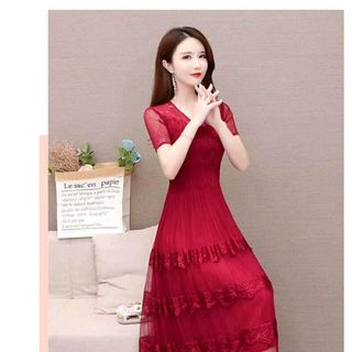 Đầm dap lu chân ren