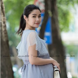 ĐẦM BẦU CÔNG SỞ TAY REN LẠ MẮT 2859