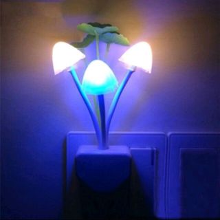 ĐÈN NGỦ NẤM CẢM ỨNG LÁ SEN