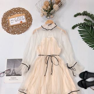Đầm lưới bánh bèo tiểu thư