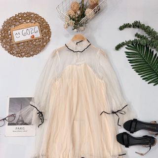 Đầm lưới bánh bèo tiểu thư
