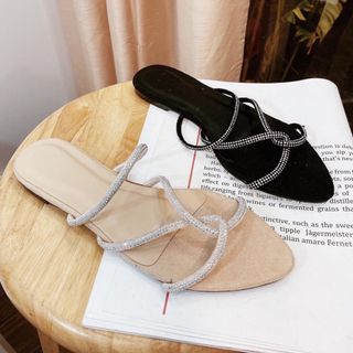 Dép tơ sợi mang tráng chân