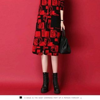 Đầm len họa tiết mẫu mới