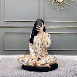 set bộ satin lụa tay dài