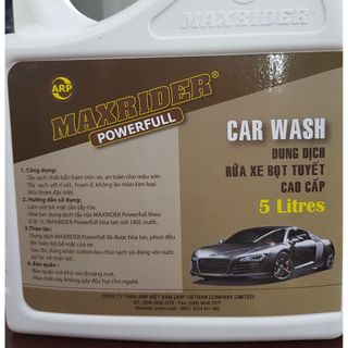 Dung dịch rửa xe bọt tuyết cao cấp Maxrider Powerful - Can 5 lít
