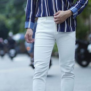 Quần jean nam trắng trơn CELEB 9D15