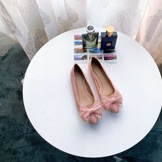 Giày búp bê đính nơ siêu bền