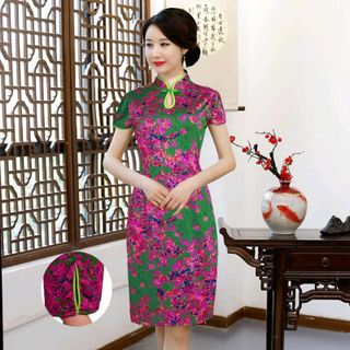 Đầm sườn xám cổ tàu