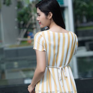 Đầm bầu suông kẻ sọc 2857