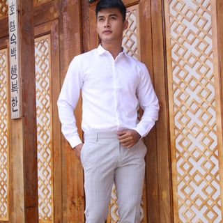 Quần tây nam caro xám CELEB 9C05