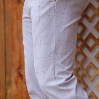 Quần tây nam caro xám CELEB 9C05