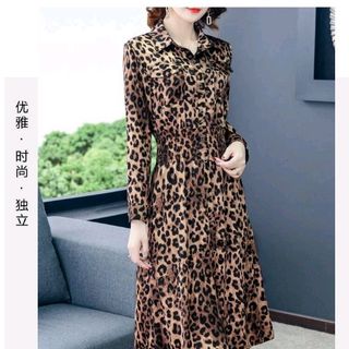 Đầm lụa da beo
