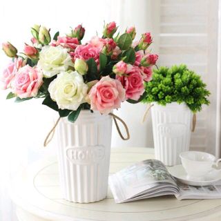 Hoa Hồng Pháp Vân gỗ Cao Cấp giống thật-Hoa lụa cao cấp