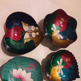 Chén dĩa dừa sơn mài