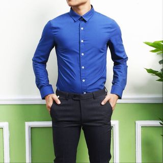 Áo sơ mi lụa trơn